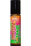 Frankie & Myrrh roll on frontal mostrando envase práctico y aroma auténtico