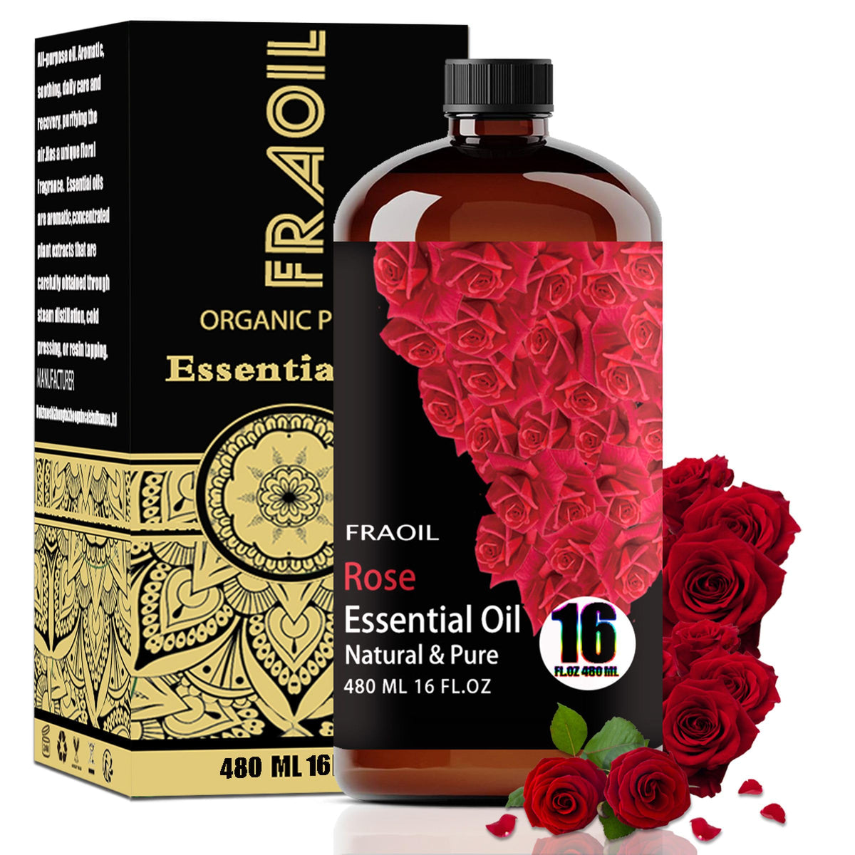 FRAOIL frasco de 480 ml ámbar para protección y conservación