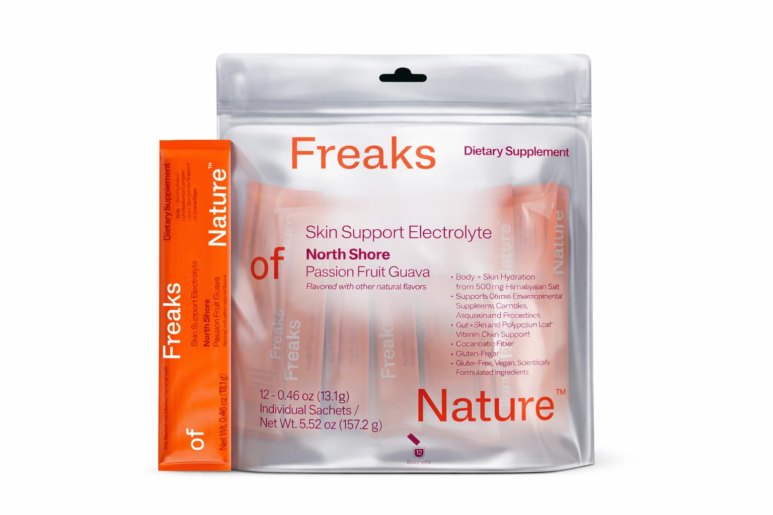 Freaks of Nature sobre abierto con polvo listo para disolver
