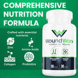 Free Life Labs etiqueta nutricional clara con información de vitaminas y minerales