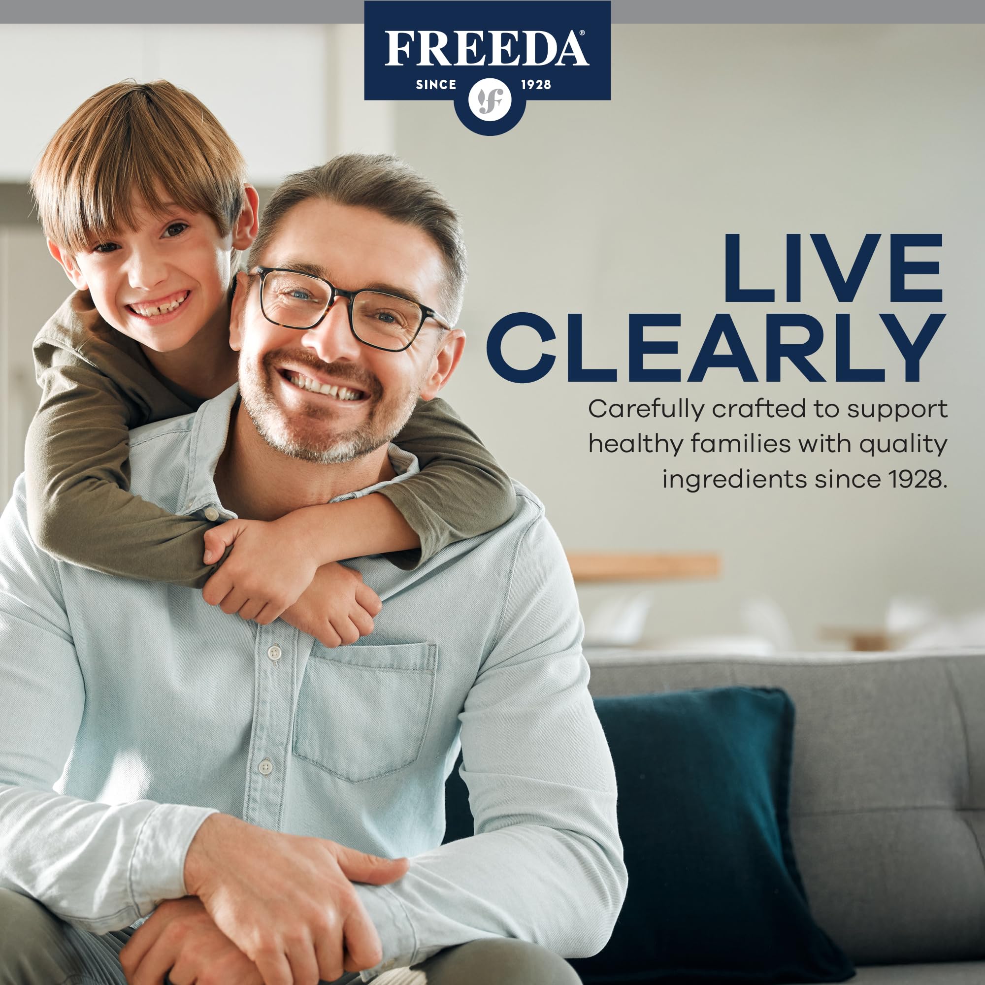 Freeda comprimido siendo tomado con agua para conveniencia diaria