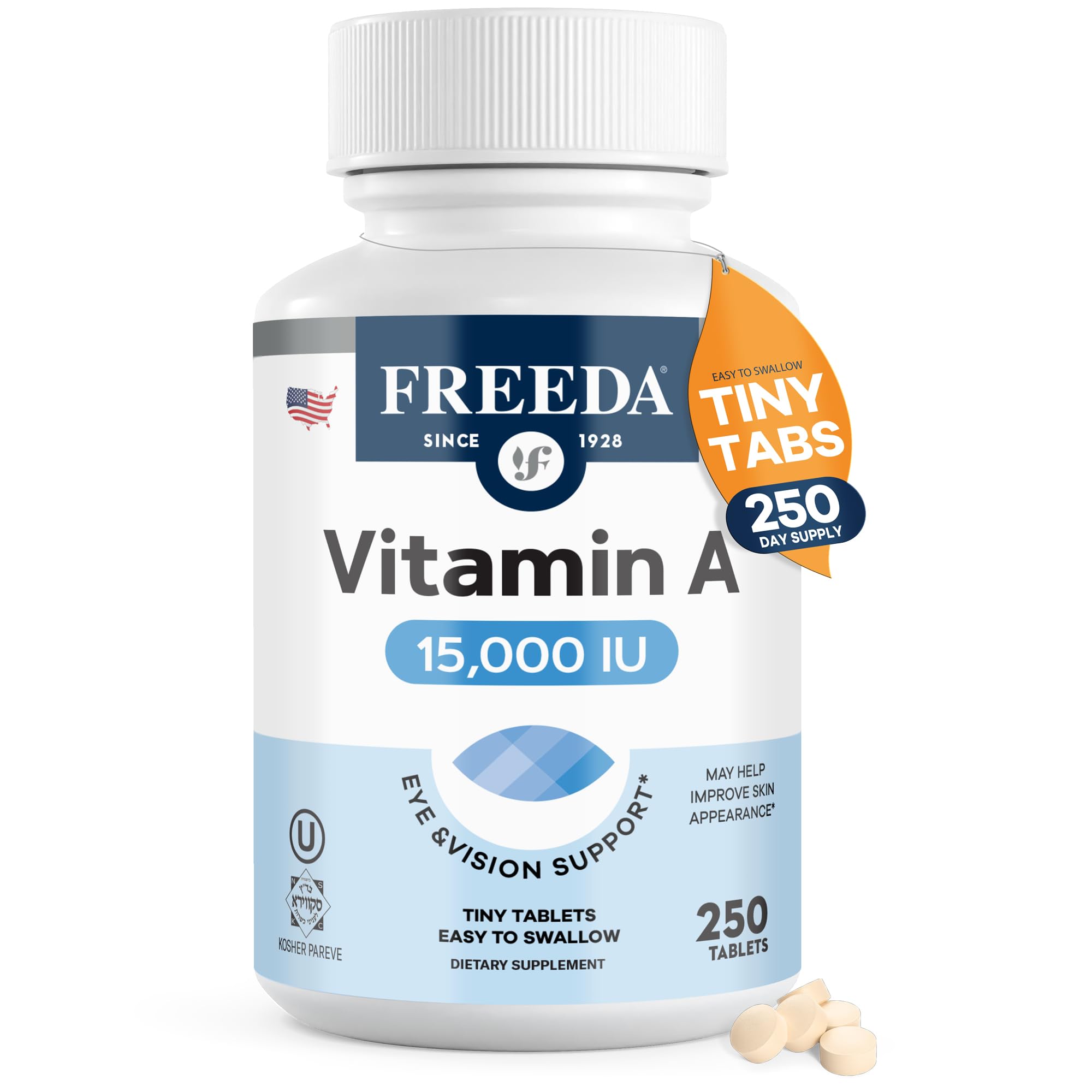 Freeda frasco frontal mostrando etiquetado claro y beneficios