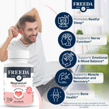 FREEDA detalle del polvo interior que sugiere absorción y formulación limpia
