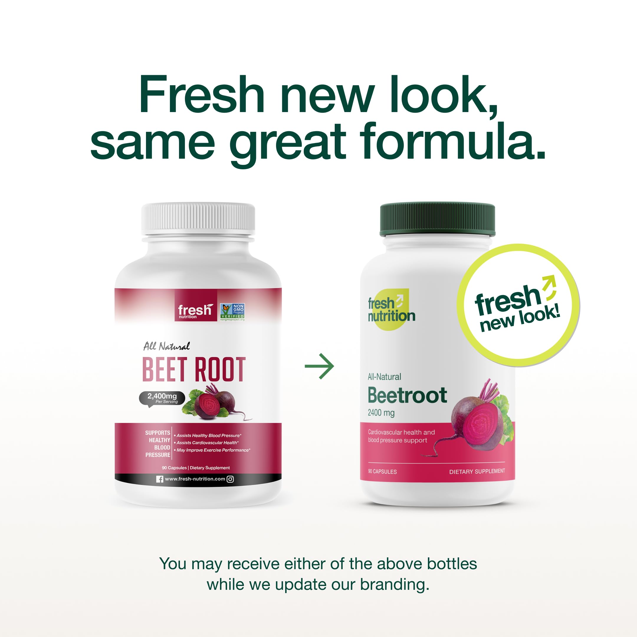Detalle de la etiqueta Fresh Nutrition mostrando ingredientes orgánicos y certificaciones