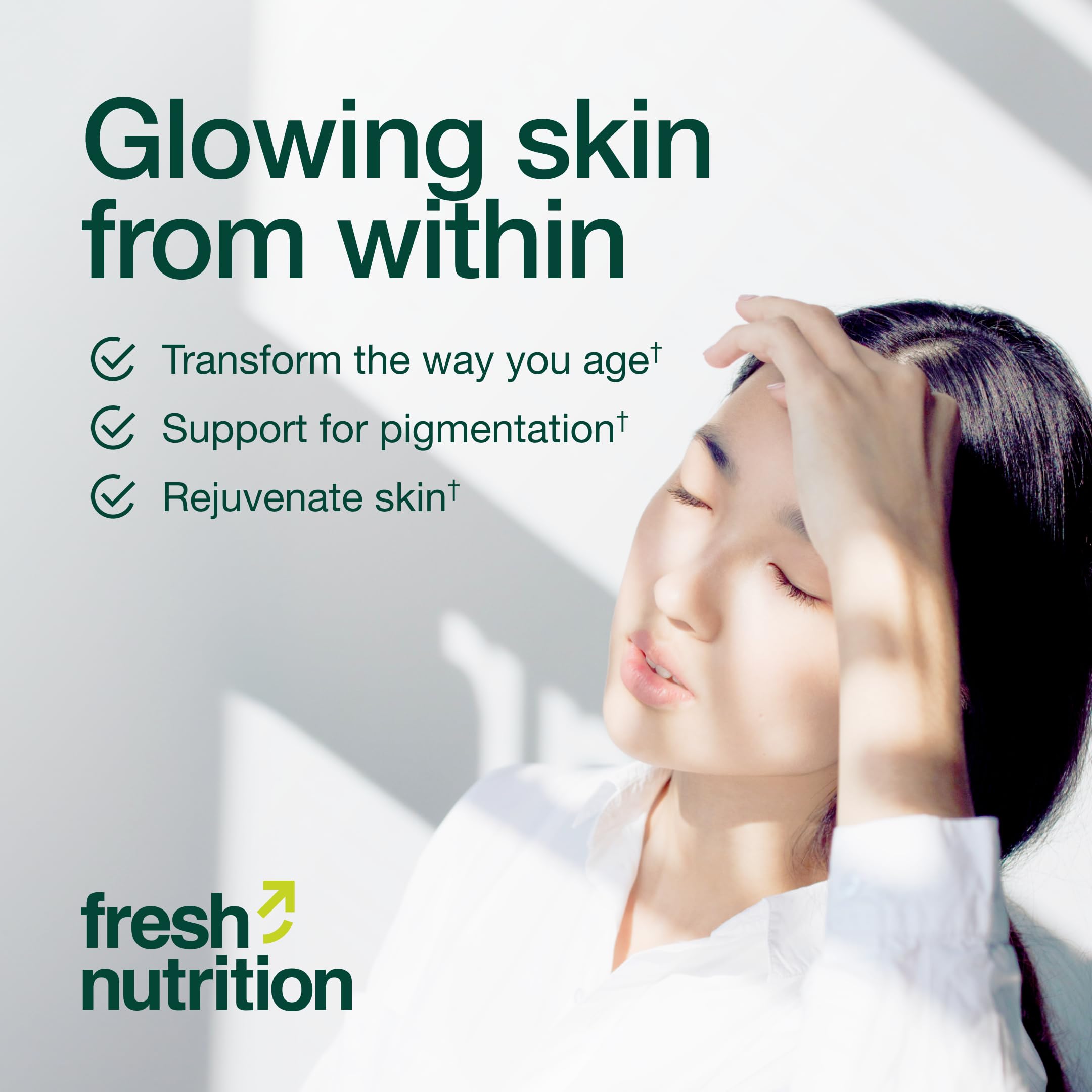 Fresh Nutrition cápsula en mano para comparar tamaño y dosificación