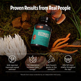 FreshCap Mushrooms cápsulas abiertas para apreciar tamaño y facilidad