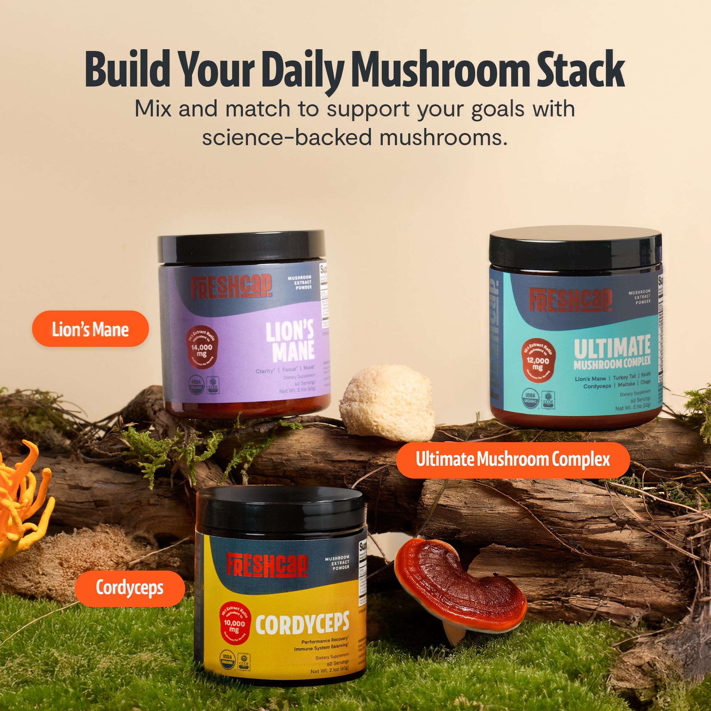 FreshCap Mushrooms lifestyle deportivo para resistencia y vitalidad