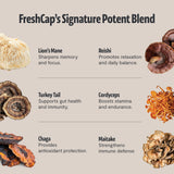 FreshCap hongos frutos frescos que ilustran cuerpos fructíferos orgánicos