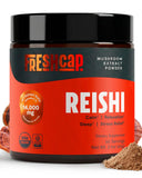 FreshCap Mushrooms frasco frontal mostrando etiqueta y beneficios