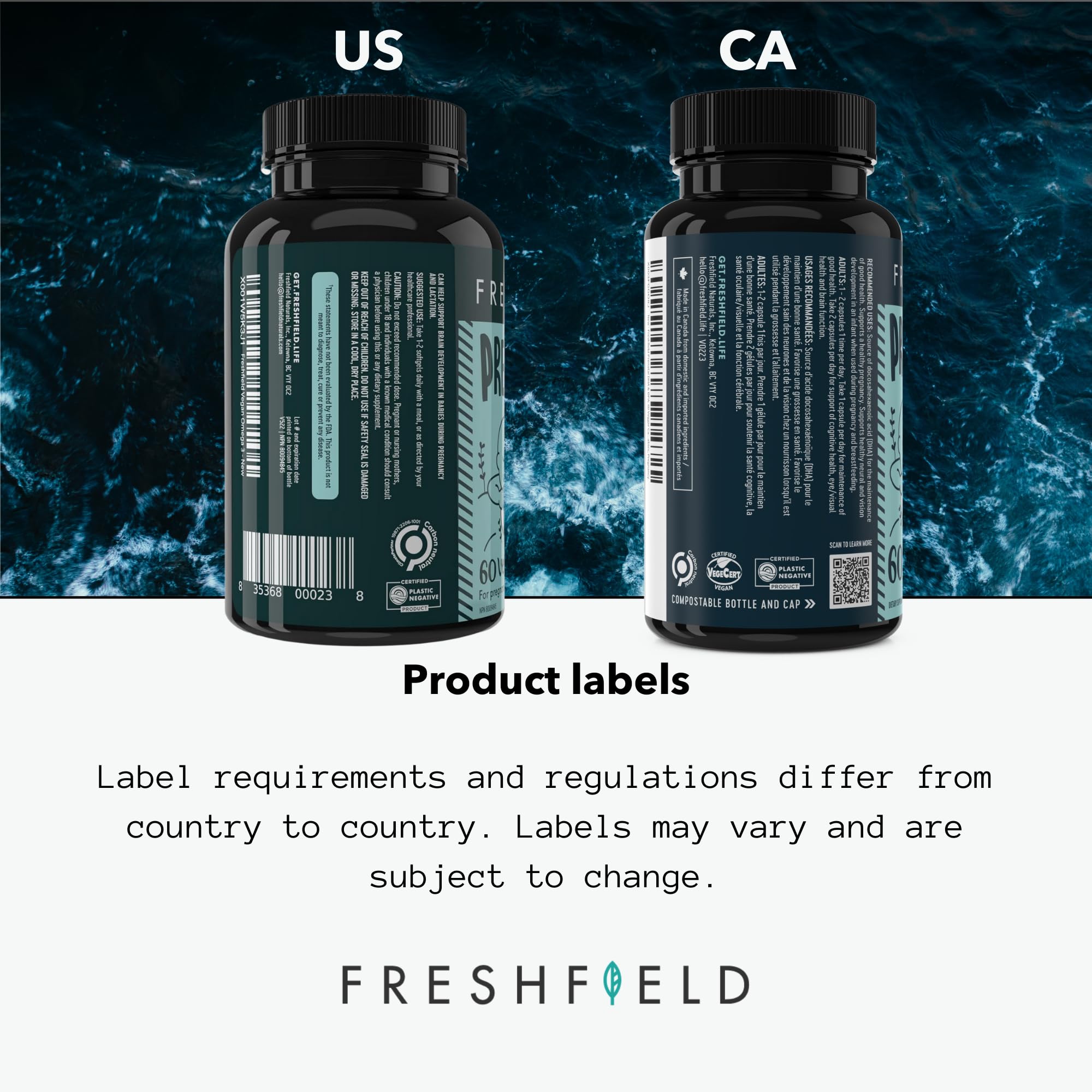 Freshfield producto en entorno sostenible subrayando compromiso ambiental