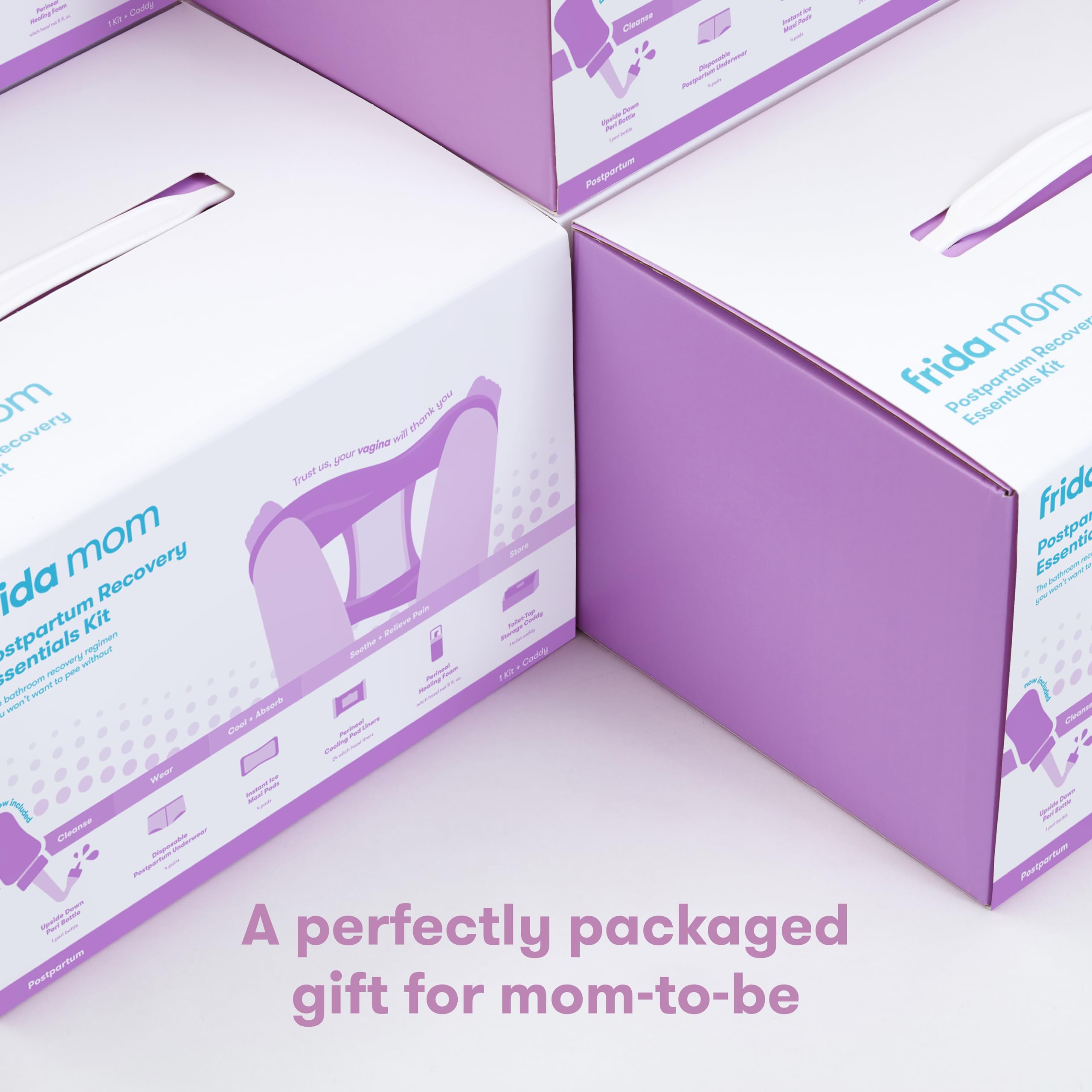 Frida Mom caddy organizador con kit dispuesto para acceso rápido en baño