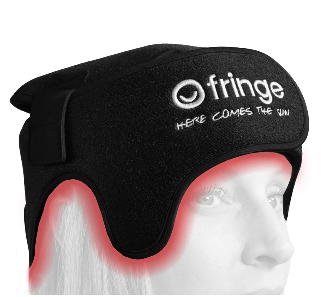 Fringe vista frontal del envoltorio para cabeza, cómodo y seguro