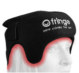 Fringe vista frontal del envoltorio para cabeza, cómodo y seguro