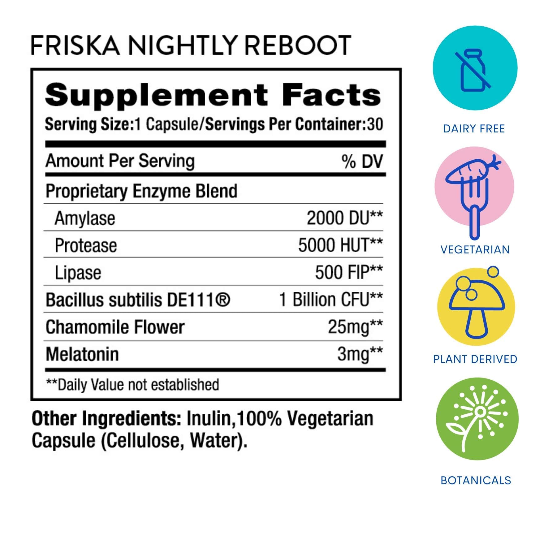 etiqueta de Friska con ingredientes visibles y guía de uso clara