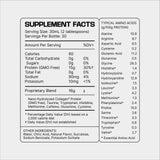 Frog Fuel etiqueta nutricional en primer plano para ver ingredientes y aminoácidos