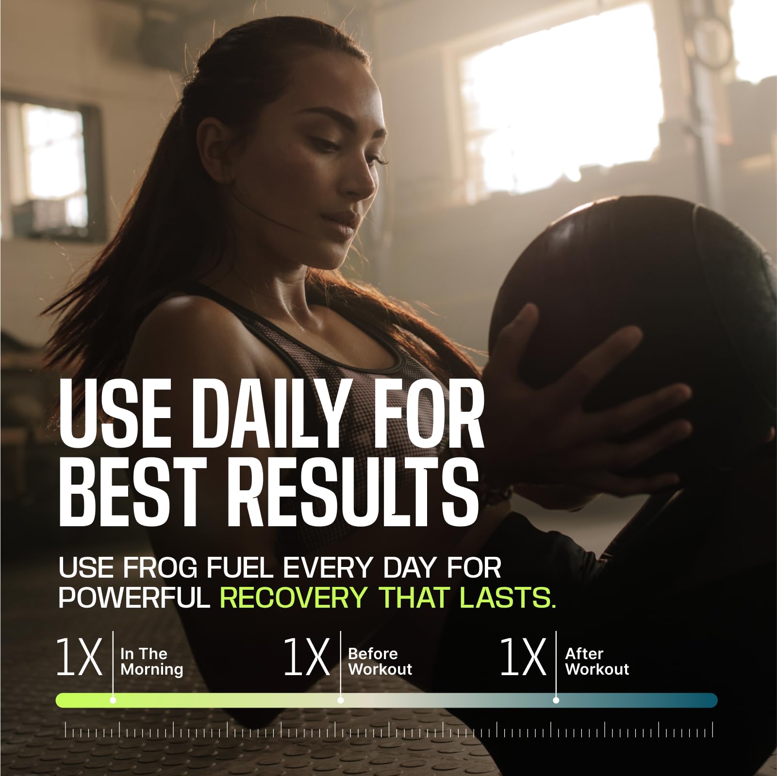 Frog Fuel después del entrenamiento en contexto lifestyle para recuperación rápida