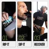 Frog Fuel shot en mano listo para beber, conveniencia para entrenamiento inmediato