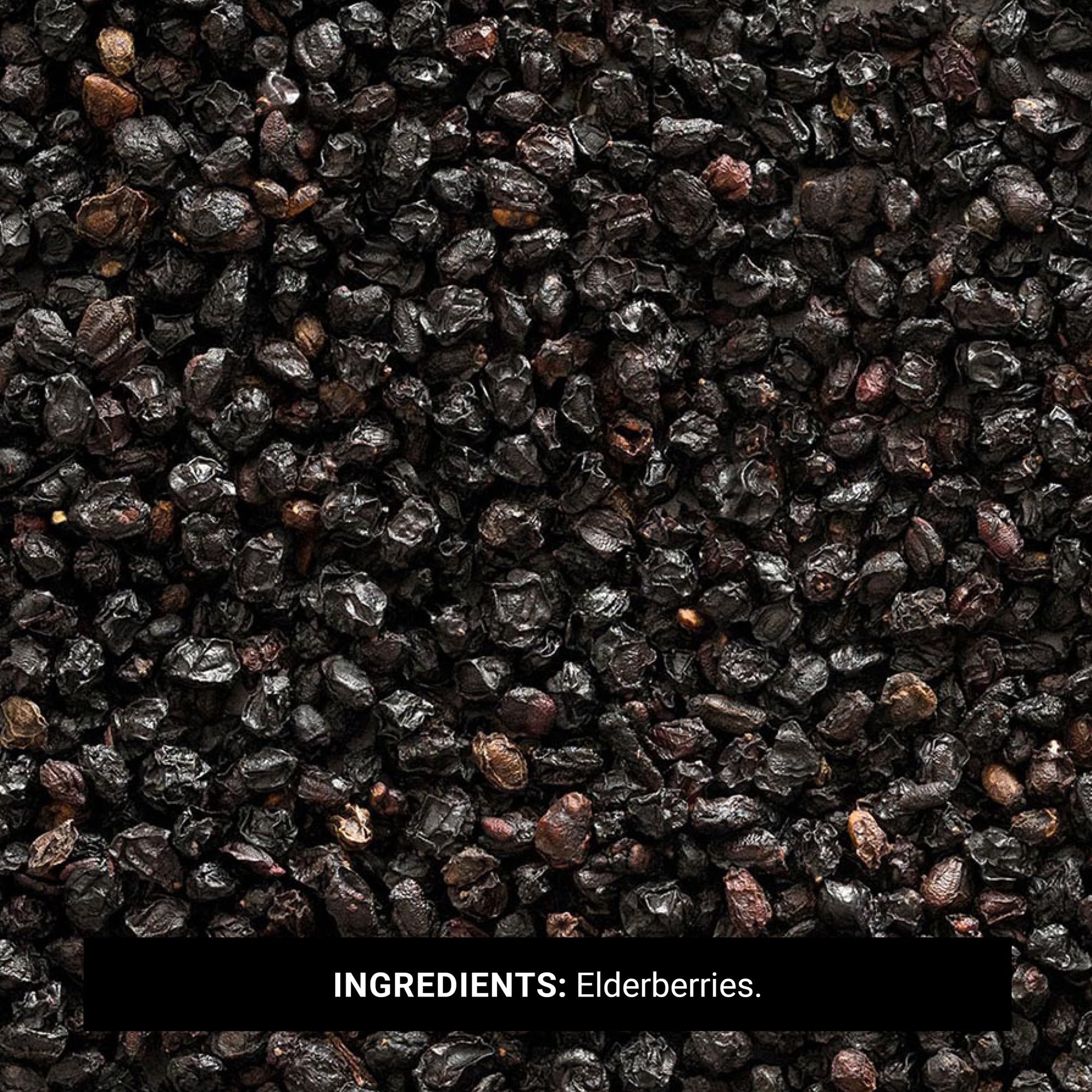 Bol con elderberries rehidratadas Frontier Co-op listo para infusión o cocina