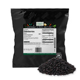 Frontier Co-op embalaje frontal de elderberries secas, fácil identificación y conservación