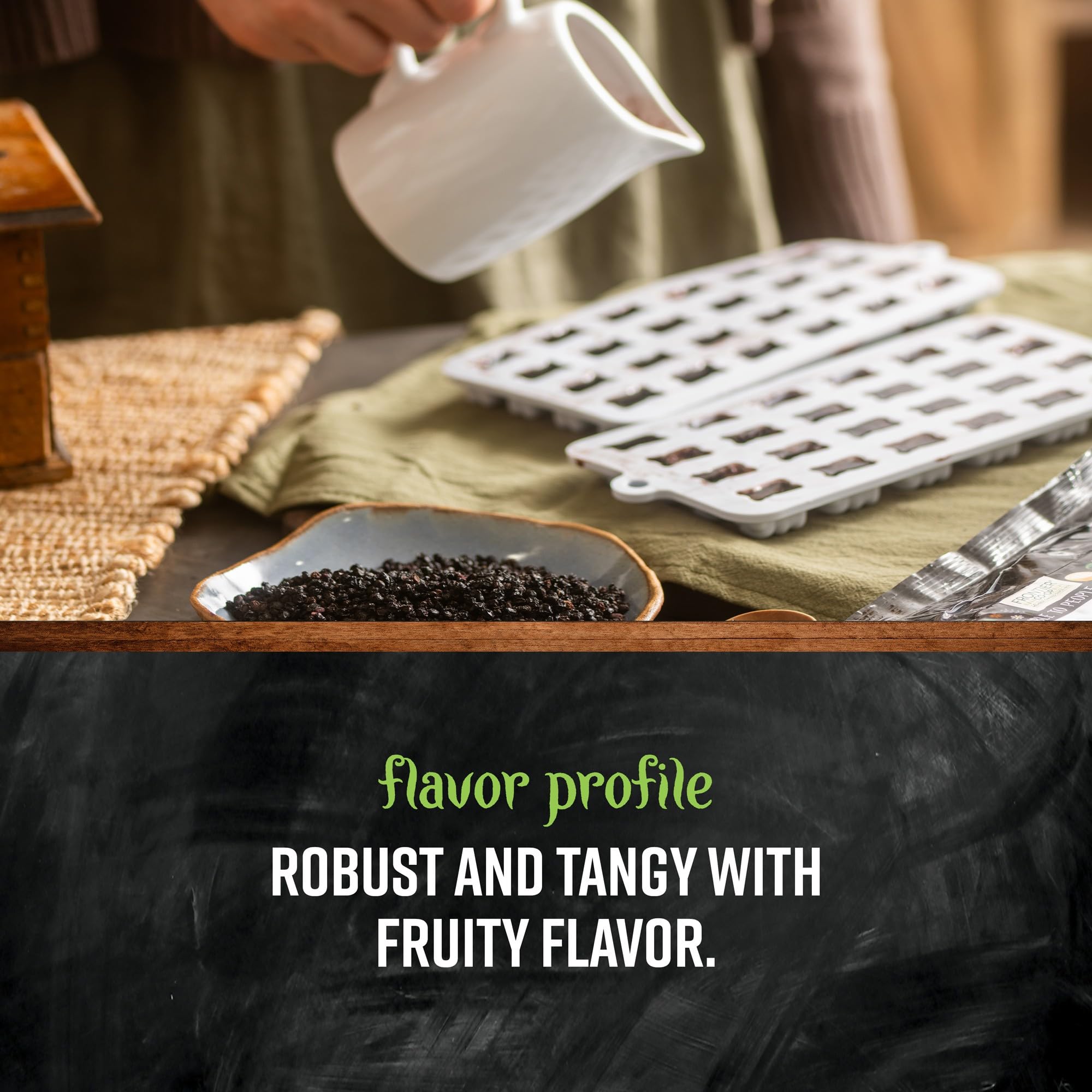 Frontier Co-op jarabe casero hecho con elderberries para uso culinario