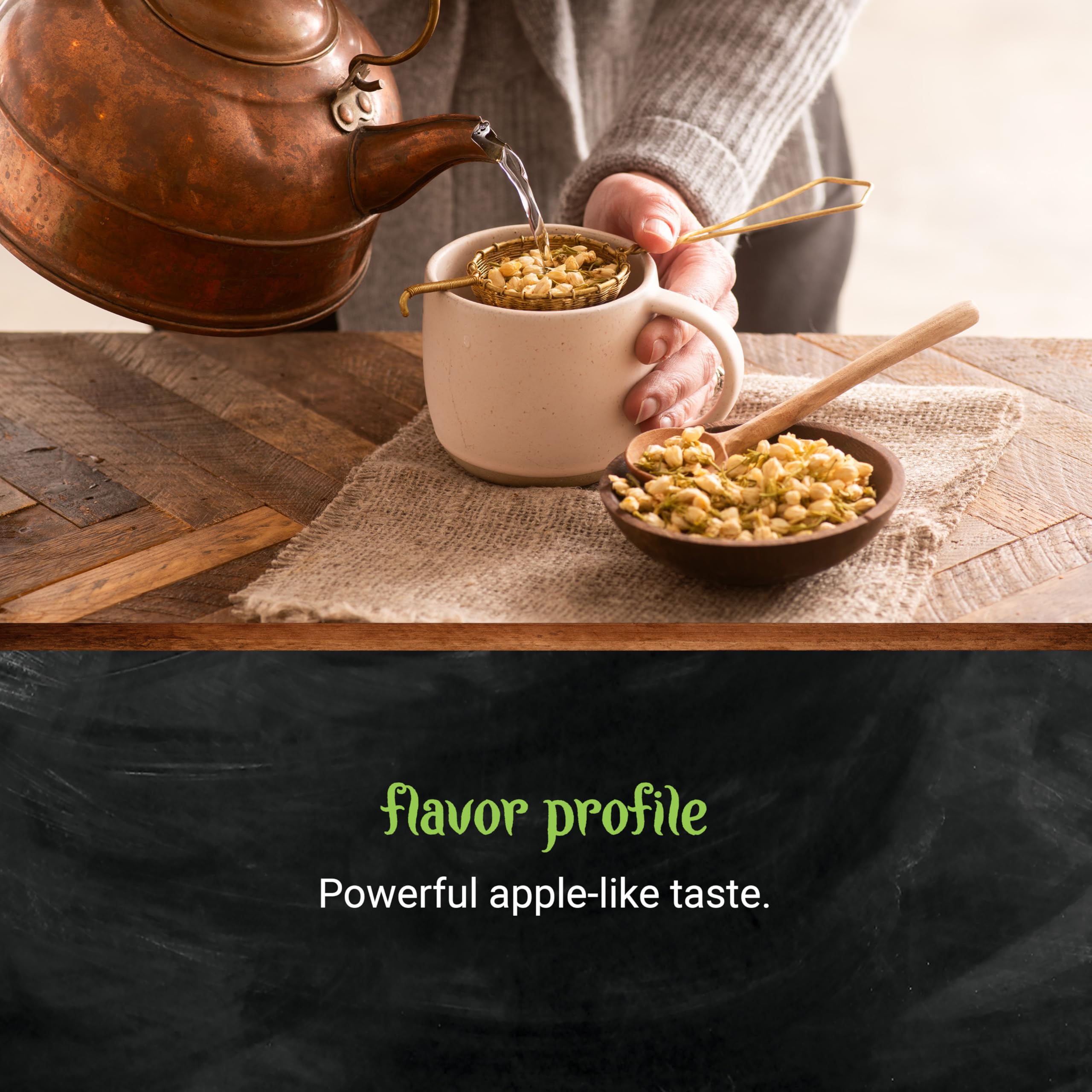Taza de té infusionado con Frontier Co-op, sabor suave y reconfortante