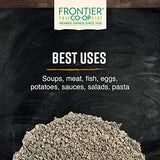 Frontier Co-op etiqueta con sellos orgánico, kosher y Fair Trade visibles