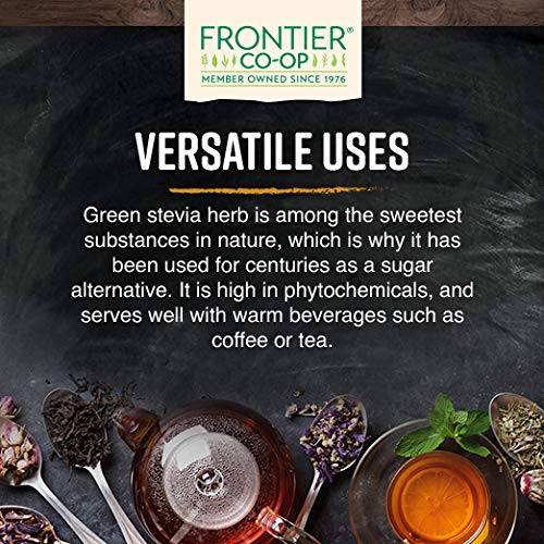 Frontier Co-op cucharada de stevia en hoja lista para dosificar en recetas