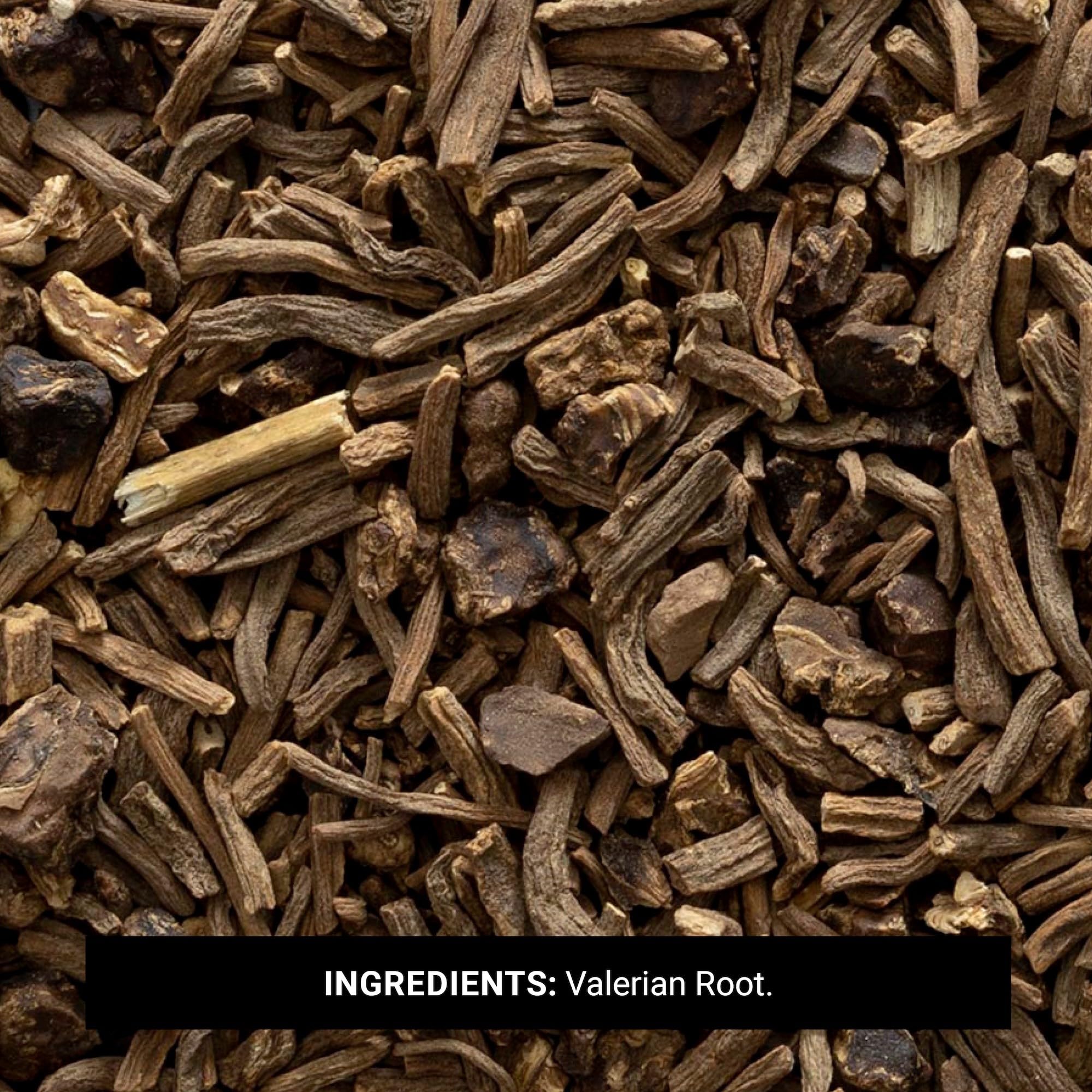 Taza humeante con valeriana Frontier Co‑op listo para preparar infusión relajante