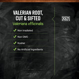 Detalle de textura de la raíz de valeriana Frontier Co‑op que facilita infusionar