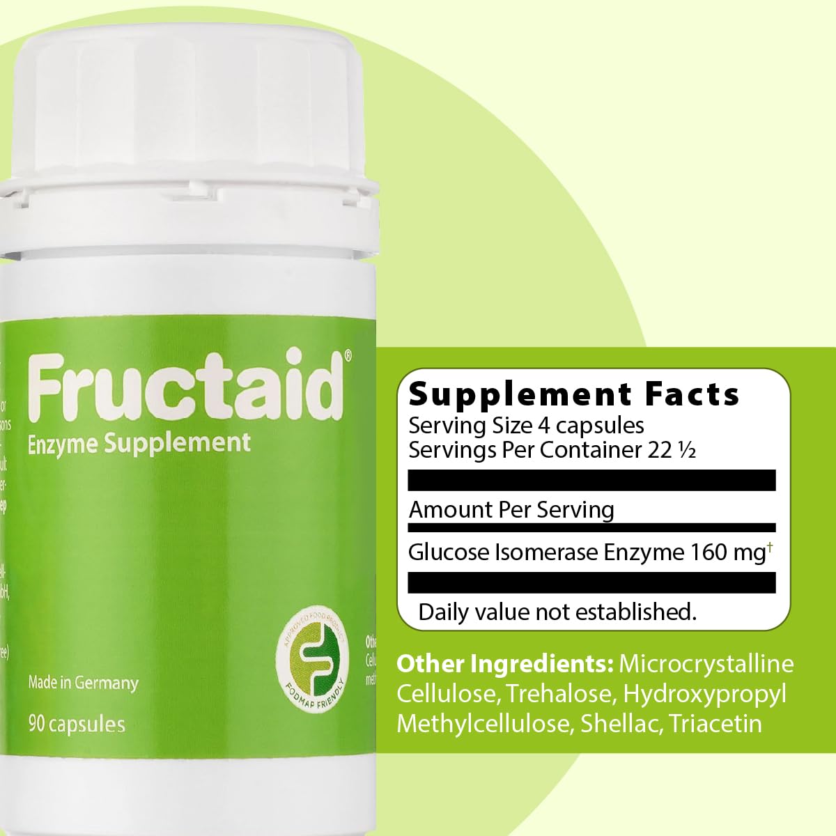 Fructaid en mesa de desayuno con frutas para uso cotidiano