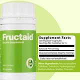 Fructaid en mesa de desayuno con frutas para uso cotidiano