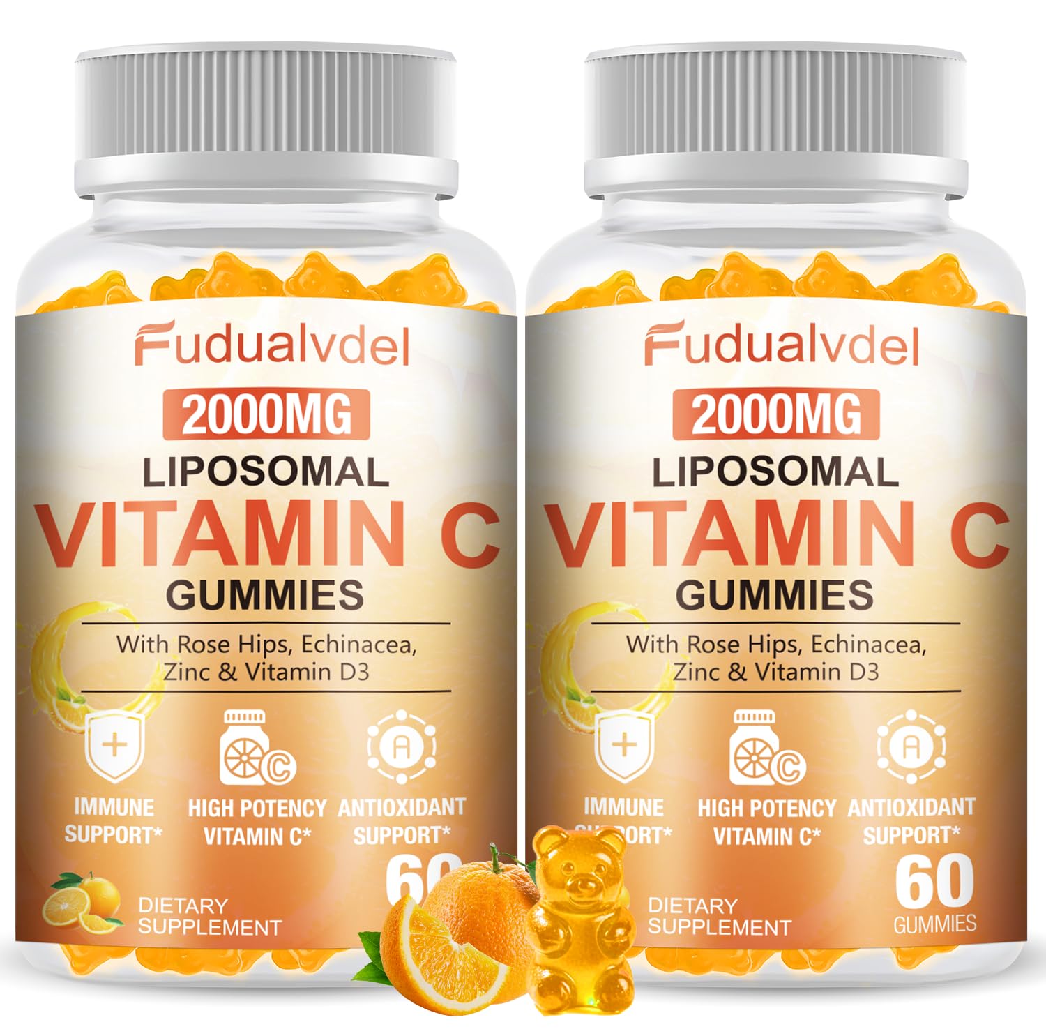 Fudualvdel frasco frontal que muestra pack doble y beneficios claros