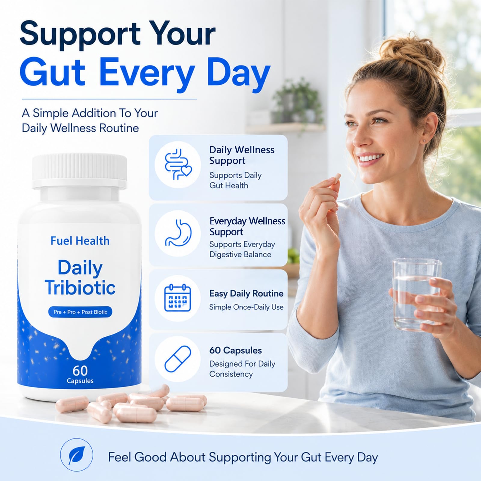 Fuel Health cápsulas detalle que ilustra la textura y fácil ingestión