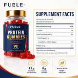 FUELE+ etiqueta nutricional legible con 12 g de proteína por porción
