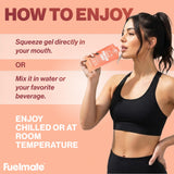 FUELMATE etiqueta nutricional mostrando 15 g de colágeno por shot