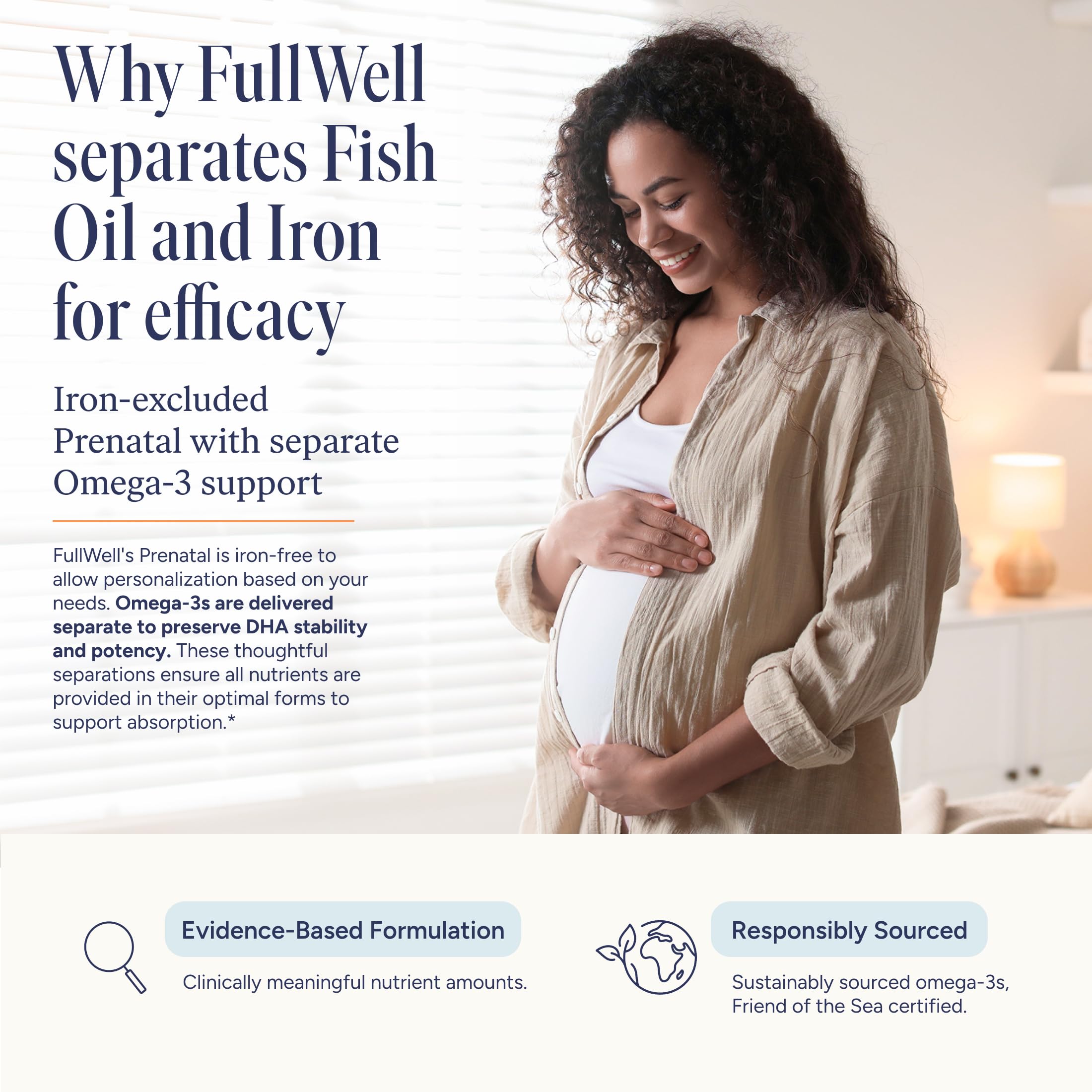 FullWell etiqueta con tabla de nutrientes enfocada en folato y colina