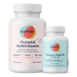 FullWell embalaje frontal del set prenatal con ventaja de combinación multivitamínico y omega 3