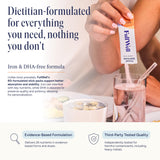 FullWell etiqueta de ingredientes con lista de 26 nutrientes y pureza