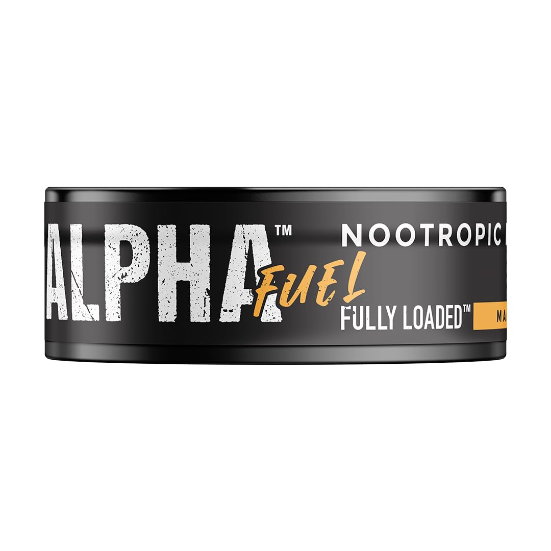Lifestyle con mango y lata Fully Loaded Alpha Fuel, sabor fresco y sensación energética