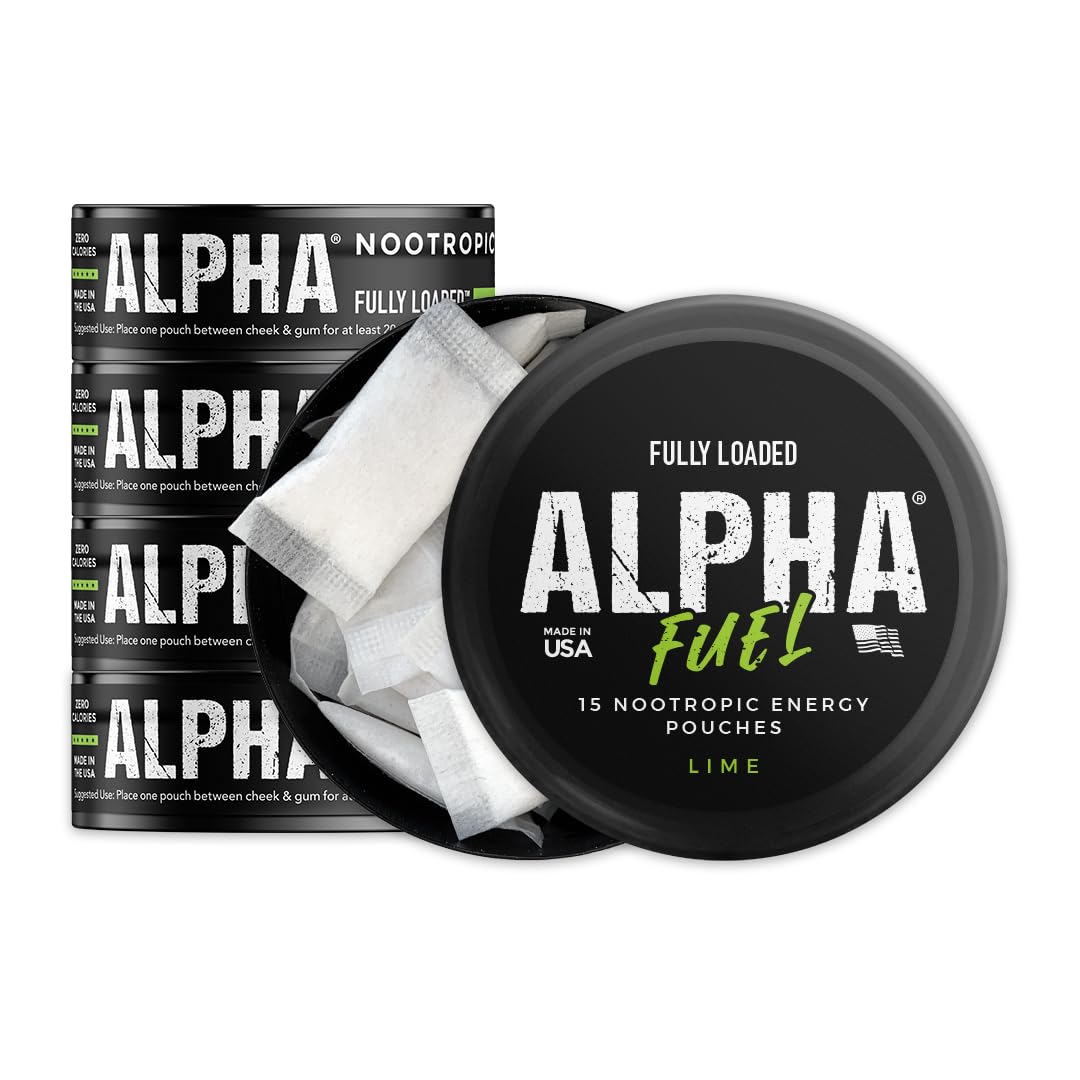 Fully Loaded pouch frontal con empaque mostrando tamaño y conveniencia
