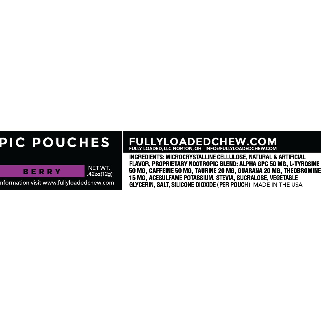 Fully Loaded pouch en primer plano mostrando textura y facilidad de uso