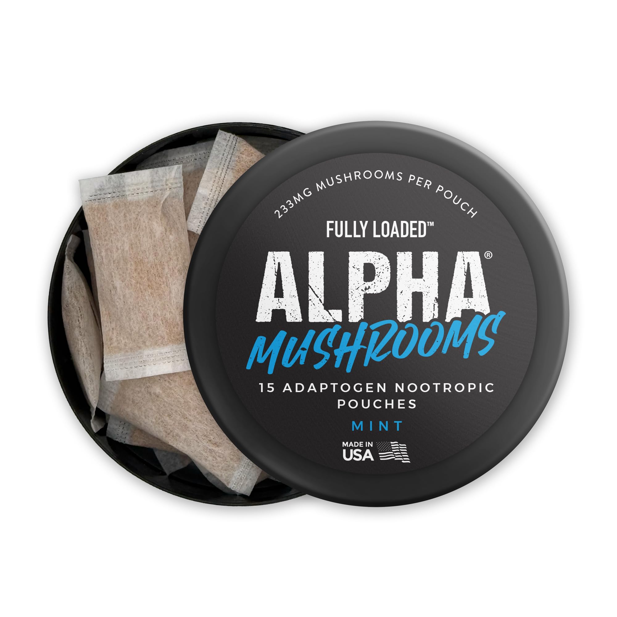 Fully Loaded Bullseye ingredientes Lion's Mane Cordyceps Chaga, mezcla funcional