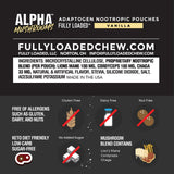 Fully Loaded Bullseye lata abierta con pouches visibles, fácil acceso inmediato