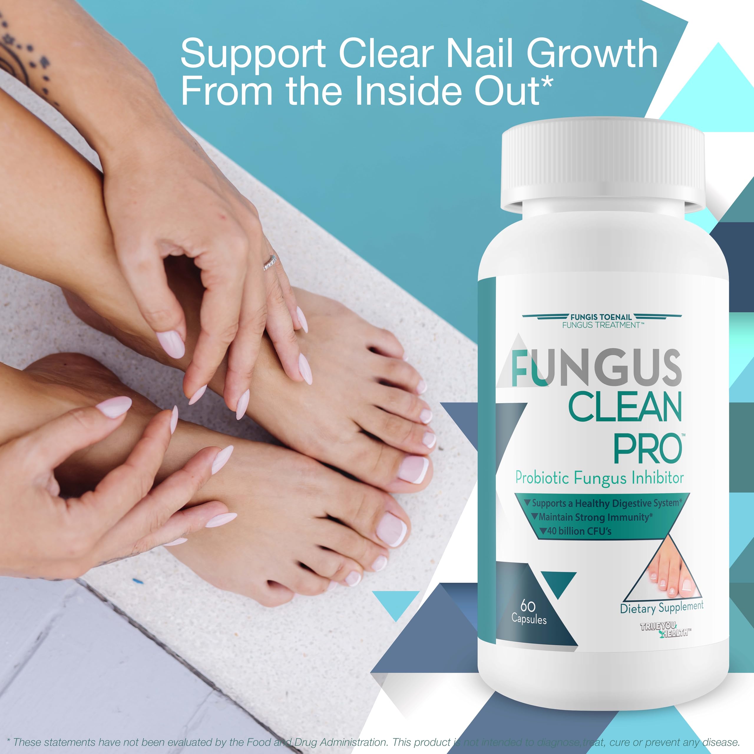 Fungis Toenail Fungus Treatment comparación de tamaño con moneda mostrando porción