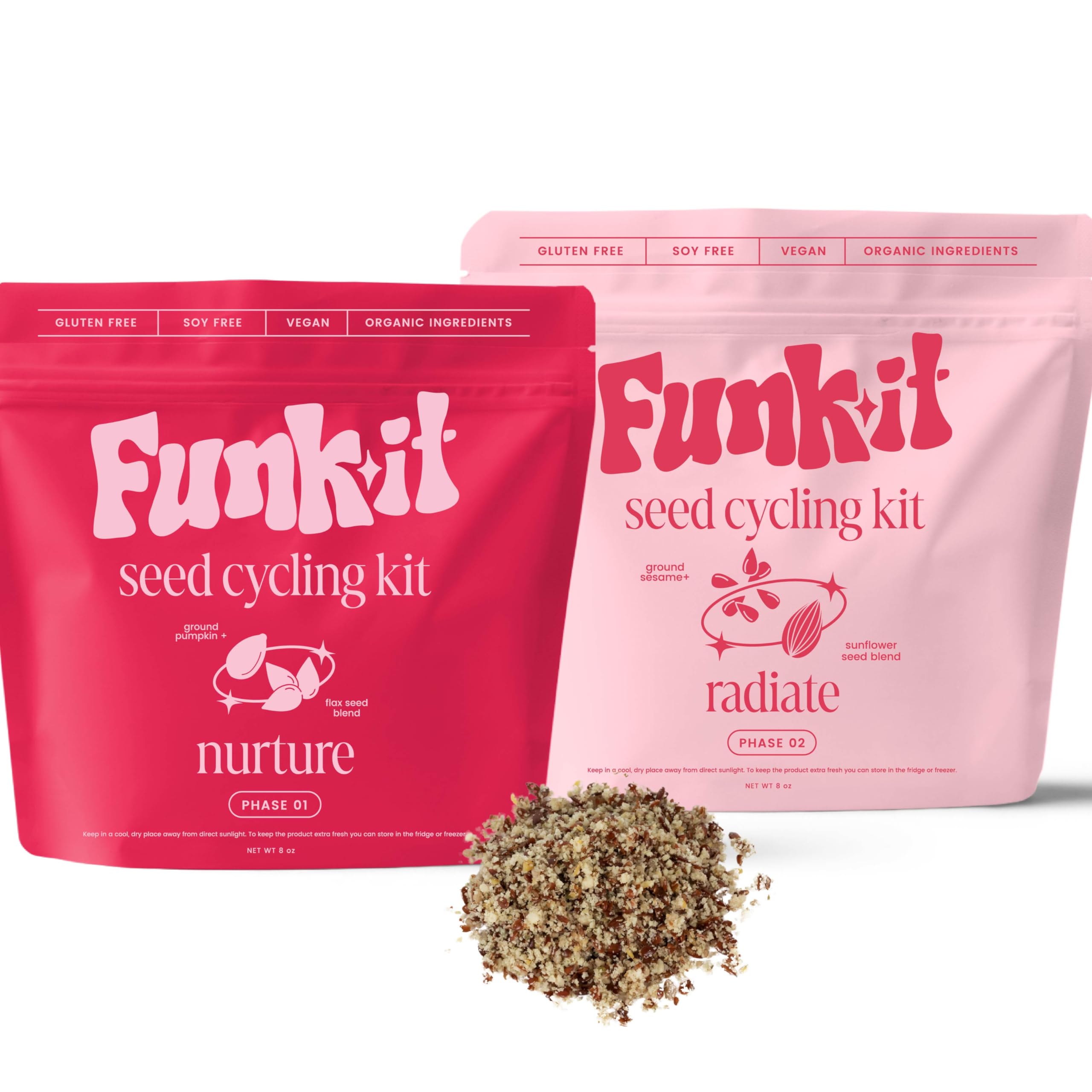 Funk It Wellness envase frontal mostrando las dos mezclas y beneficio de uso rápido