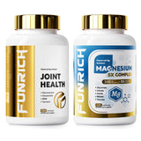 FUNRICH frontal del pack mostrando ambas botellas y beneficios para articulaciones