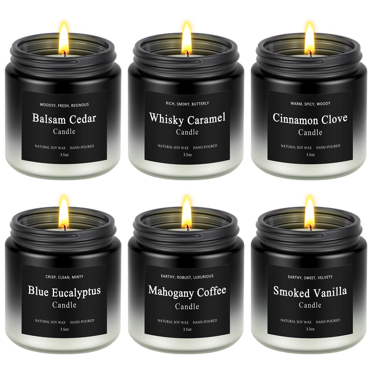 Furnizone pack frontal mostrando las seis velas elegante y listo para regalo