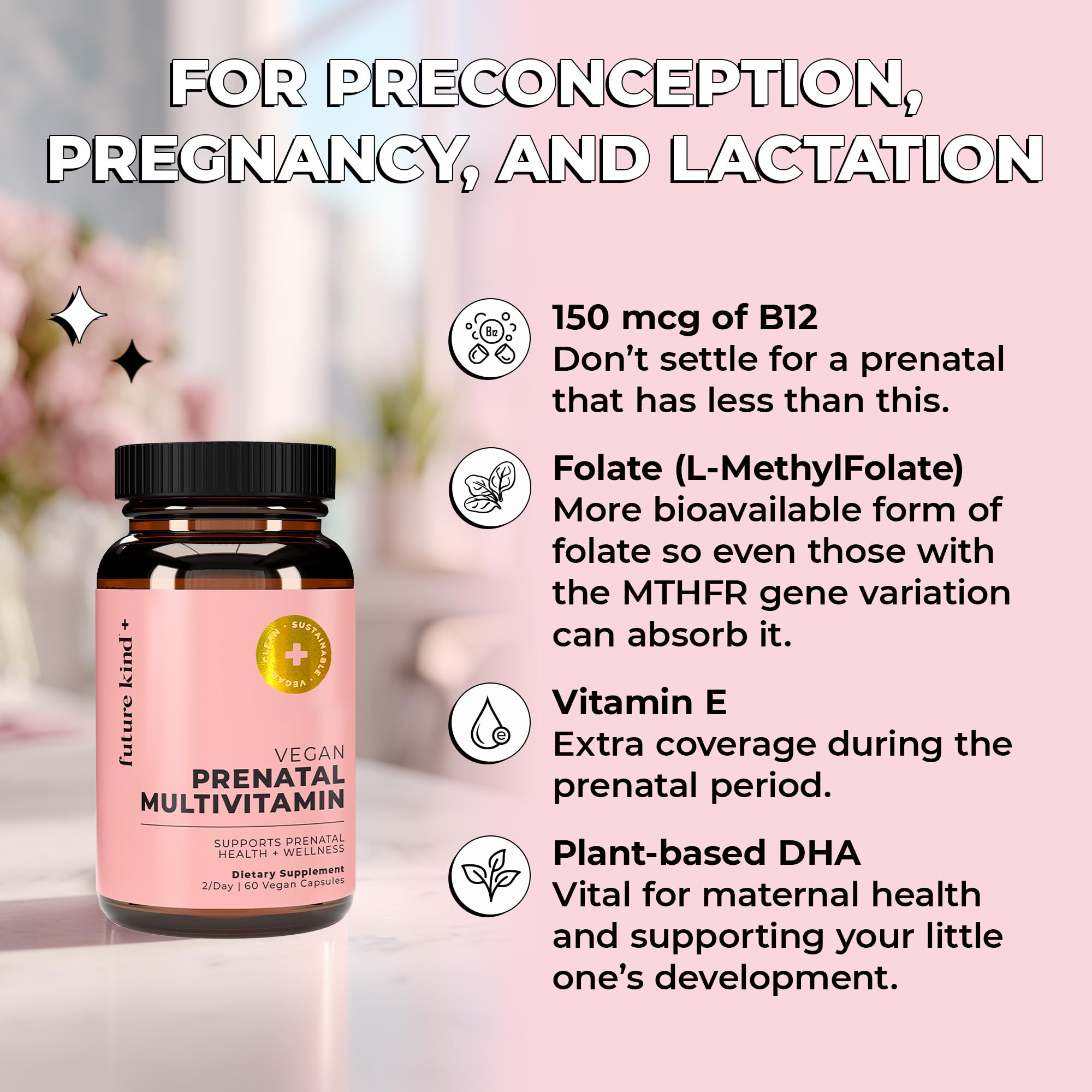 Future Kind etiqueta con ingredientes clave y formas activas