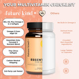 Future Kind etiqueta nutricional mostrando B12, D3 y omega‑3 vegano