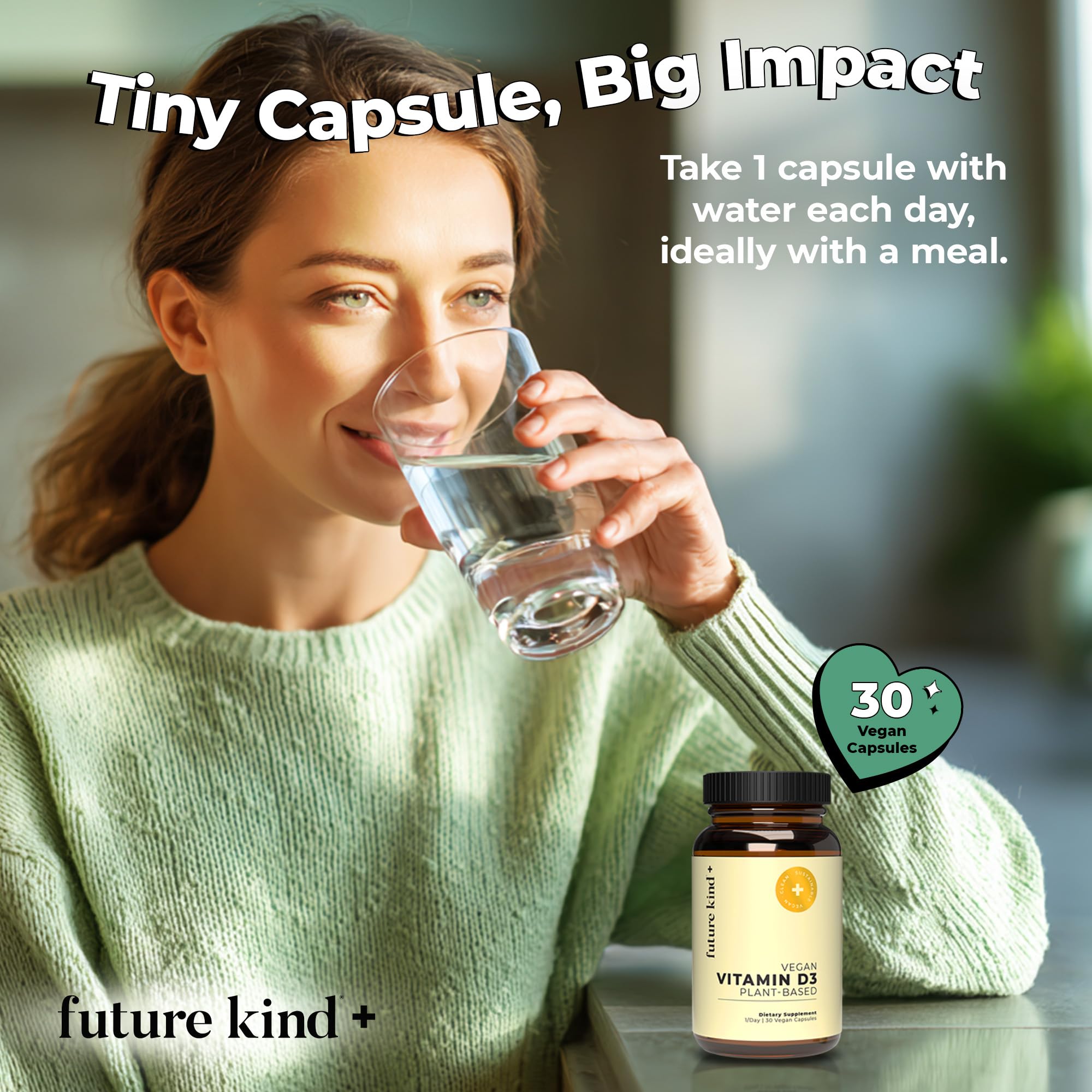 Future Kind suplemento en ambiente cotidiano promoviendo bienestar